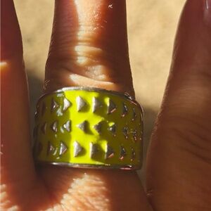 Lia Sophia Silver and Yellow Ring